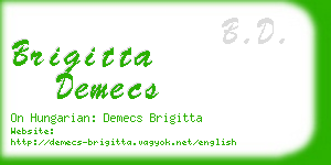 brigitta demecs business card